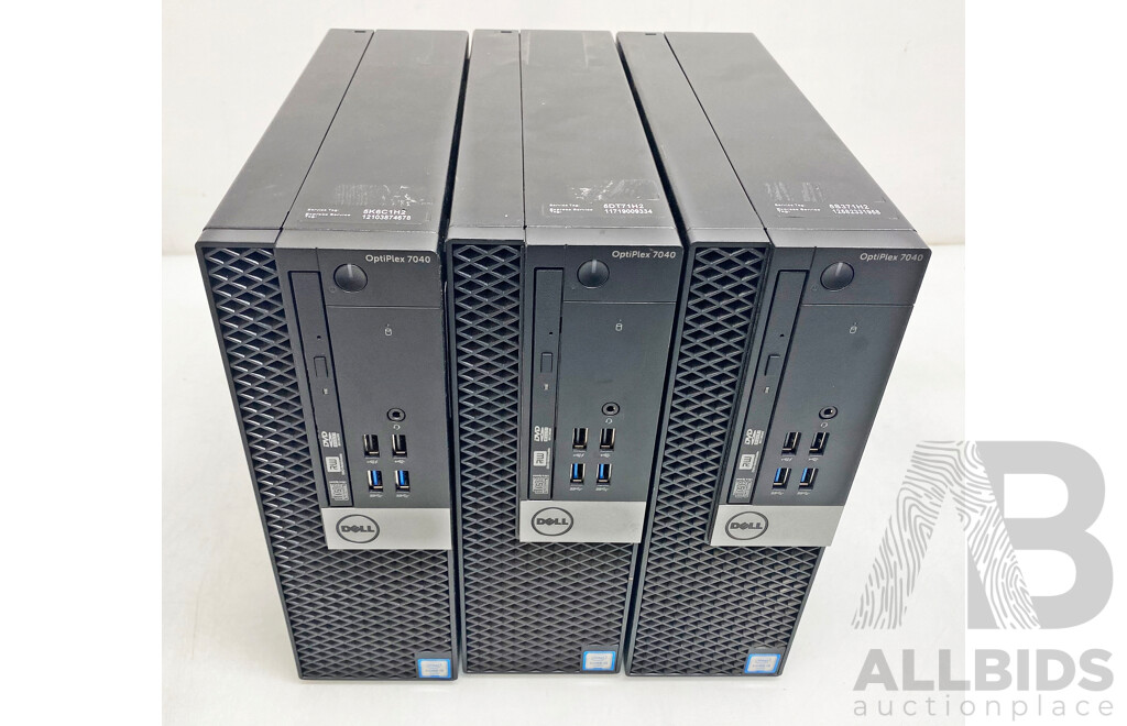 Dell OptiPlex 7040 Intel Core I5 CPU Desktop Computer - Lot of Three