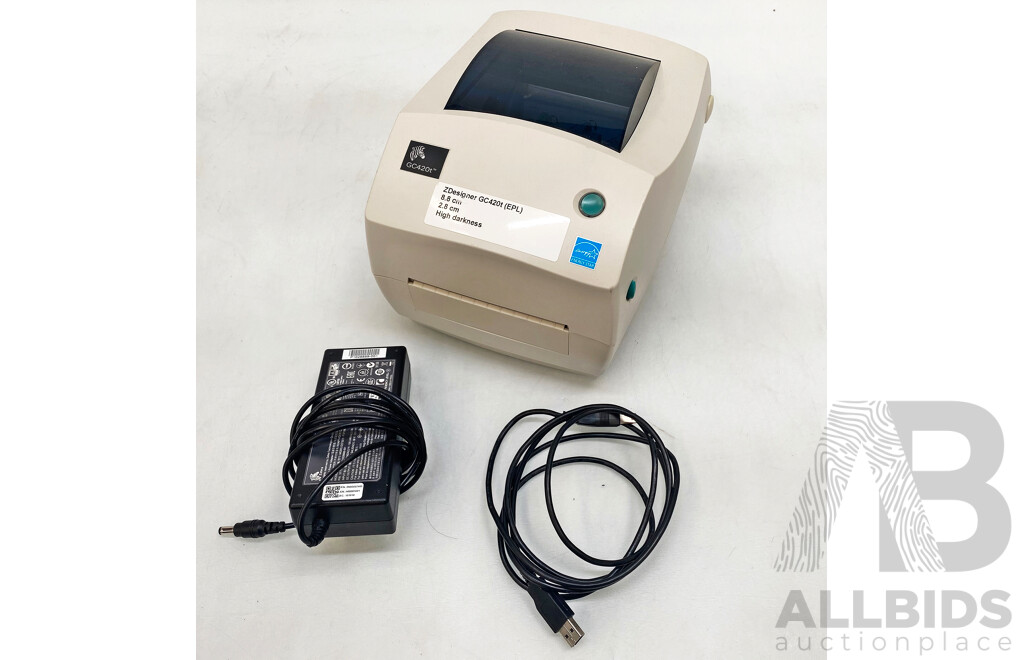 Zebra Technologies (GC420t) Monochrome Thermal Transfer Label Printer