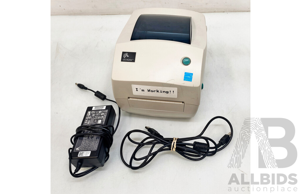 Zebra Technologies (GC420t) Monochrome Thermal Transfer Label Printer