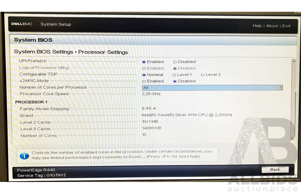 Dell EMC PowerEdge R440 Intel Xeon SILVER (4114) 2.20GHz-3.00GHz 10-Core CPU 1RU Server W/ 32GB DDR4