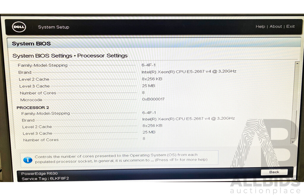 Dell PowerEdge R630 Dual Intel Xeon (E5-2667 V4) 3.20GHz - 3.60GHz 8-Core CPU 1RU Server W/ 128GB DDR4