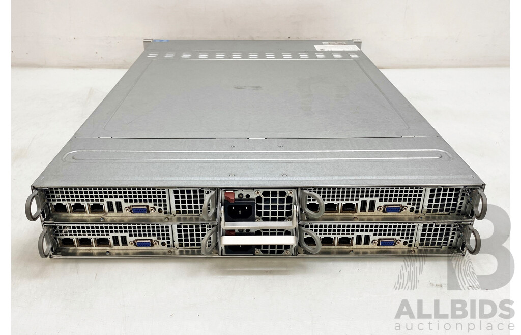 Xenon (Radon Duo R4572+) 2RU Quad-Node Server W/ 4x Intel Xeon (E5-2630 V2) 2.3GHz-2.8GHz 6-Core CPU & 256GB DDR3 RAM Nodes