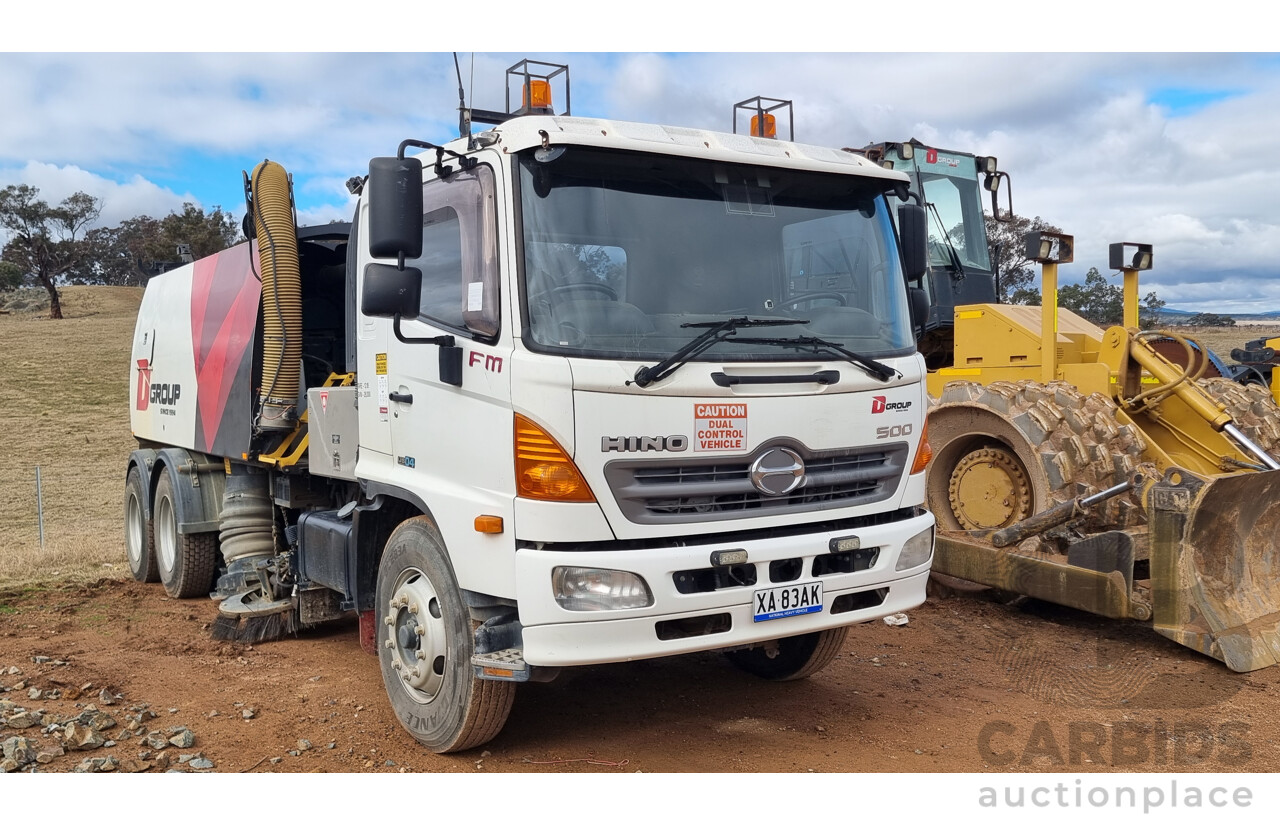 04/2008 Hino FM1J SER 2 C/CAB 6 X 4 Schwarze Street Sweeper Diesel 7.7L