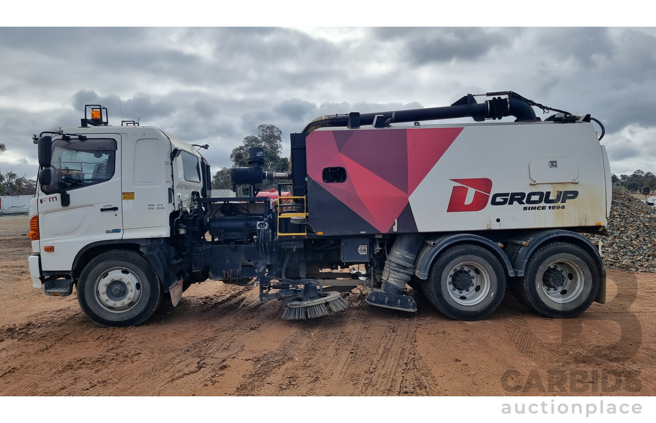 04/2008 Hino FM1J SER 2 C/CAB 6 X 4 Schwarze Street Sweeper Diesel 7.7L