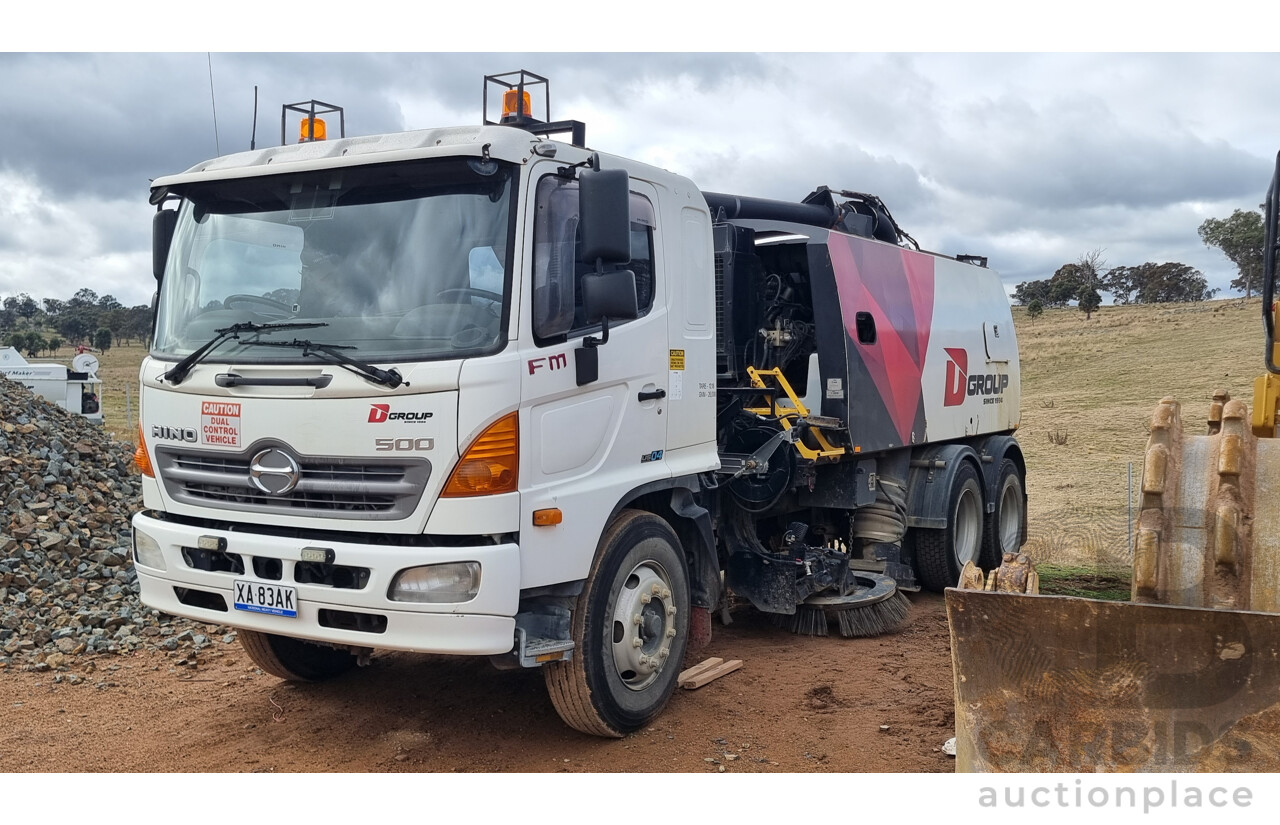 04/2008 Hino FM1J SER 2 C/CAB 6 X 4 Schwarze Street Sweeper Diesel 7.7L