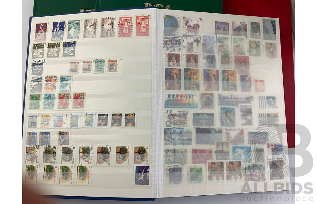 Collection of Vintage International Cancelled Stamps Including USA, Canada, Denmark, Russia, Jamaica, Paraguay and More