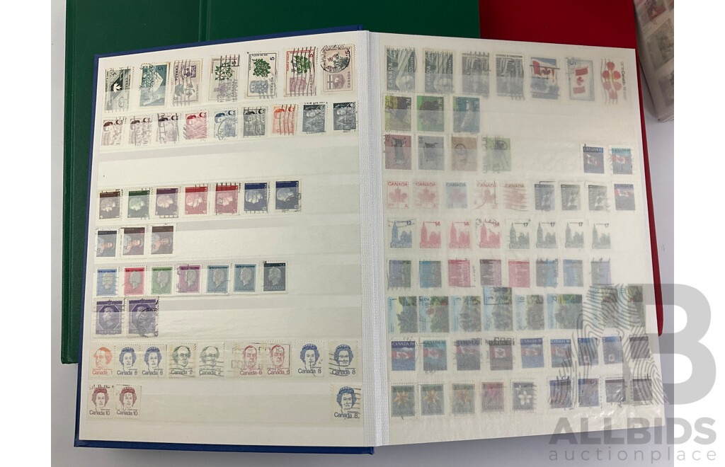 Collection of Vintage International Cancelled Stamps Including USA, Canada, Denmark, Russia, Jamaica, Paraguay and More