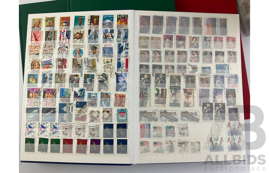 Collection of Vintage International Cancelled Stamps Including USA, Canada, Denmark, Russia, Jamaica, Paraguay and More