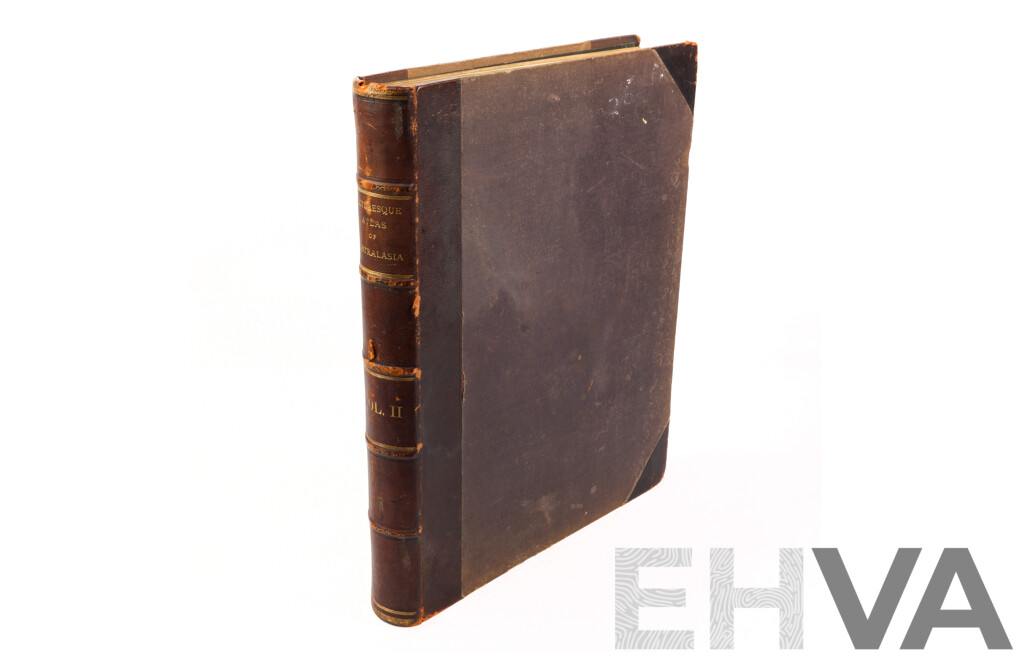 Andrew Garran Picturesque Atlas of Australasia, Volume 2, Picturesque Atlas Publishing, Sydney, Late 1900s, Quarter Bound Leather Hardcover