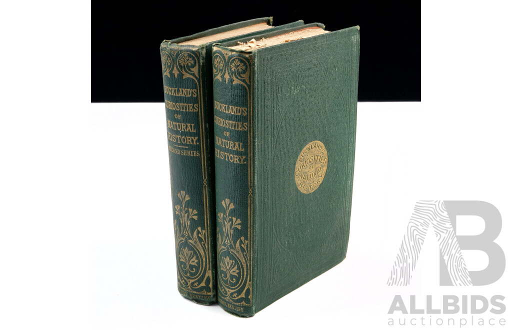 Curiosities of Natural History, F T Buckland, Richard Bentley, London, Seventh Edition 1863 & Second Series 1861, Both Embossed Hardcovers