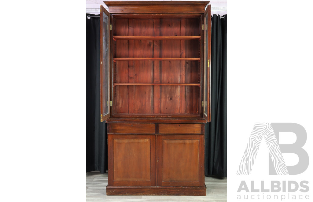 Antique Two Piece Bookcase