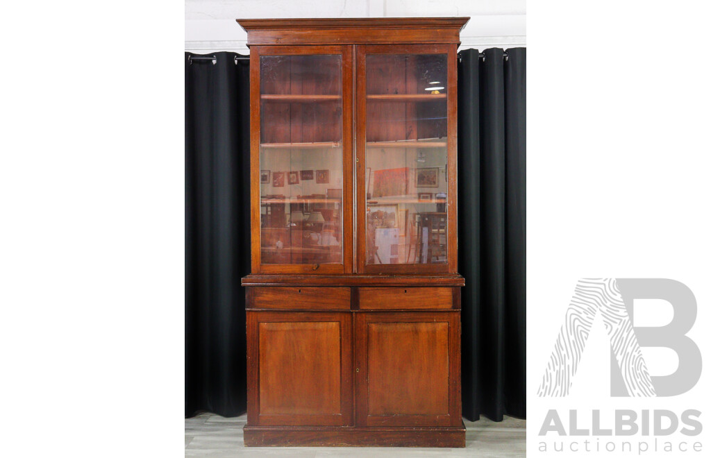 Antique Two Piece Bookcase