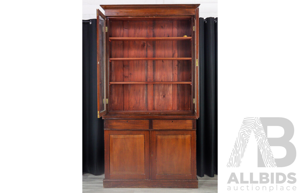 Antique Two Piece Bookcase