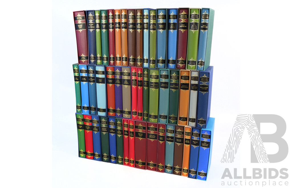 Complete First Edition Set 48 Volumes, Anthony Trollope, Folio Society, Hardcovers in Slip Cases