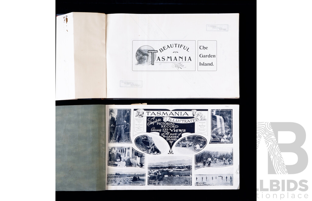 Collection Antique Books Relating to Tasmania Comprising Tasmania Friends & Foes, L a Meredith, 1881, Tasmania Illustrated by the Examiner, Beautiful Tasmania the Garden Island by J W Beattie, and More