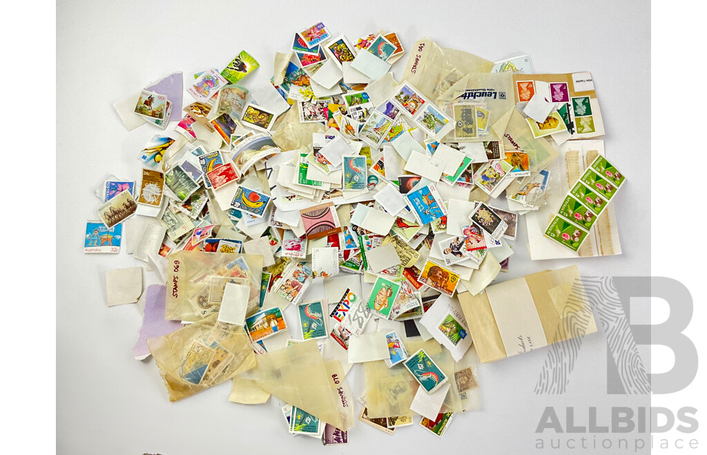 Collection of Australian Mint and Cancelled Stamps Including Predecimal, Examples From 1950's-1980's