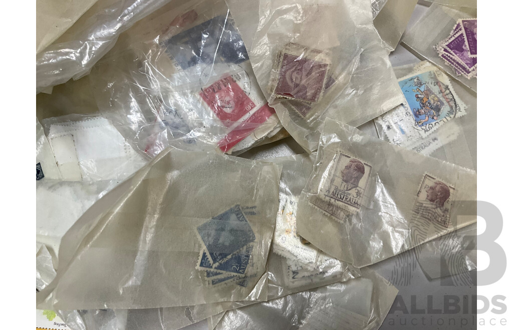 Large Collection of Australian Cancelled Stamps, Examples From Predecimal to Late 1980's - Approximately 2.2 Kilograms