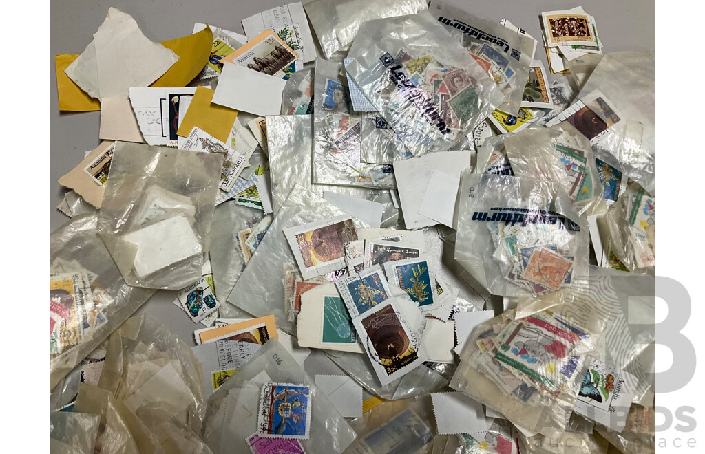 Large Collection of Australian Cancelled Stamps, Examples From Predecimal to Late 1980's - Approximately 2.2 Kilograms