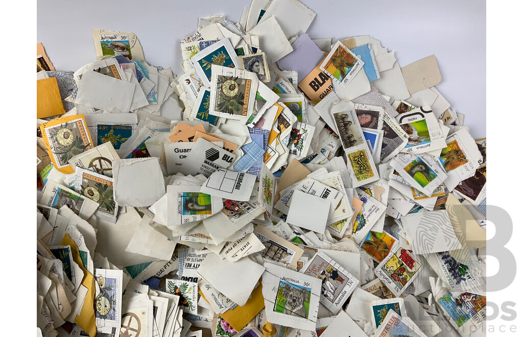 Large Collection of Australian Cancelled Stamps Including 1960's, 70's and 80's - Approximately 1.6 Kilograms