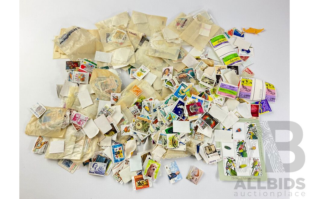 Collection of Australian Mint and Cancelled Stamps, Predecimal, 1960's, 70's, 80's, 90's, 2000's Including QE2, Bicentennial, Austral Asia and More