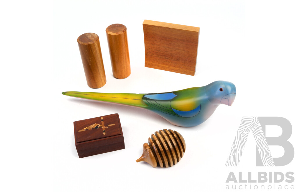 Collection Studio Treen Including Charles Smith Princess Parrot, Bungendore Woodworks Examples and More