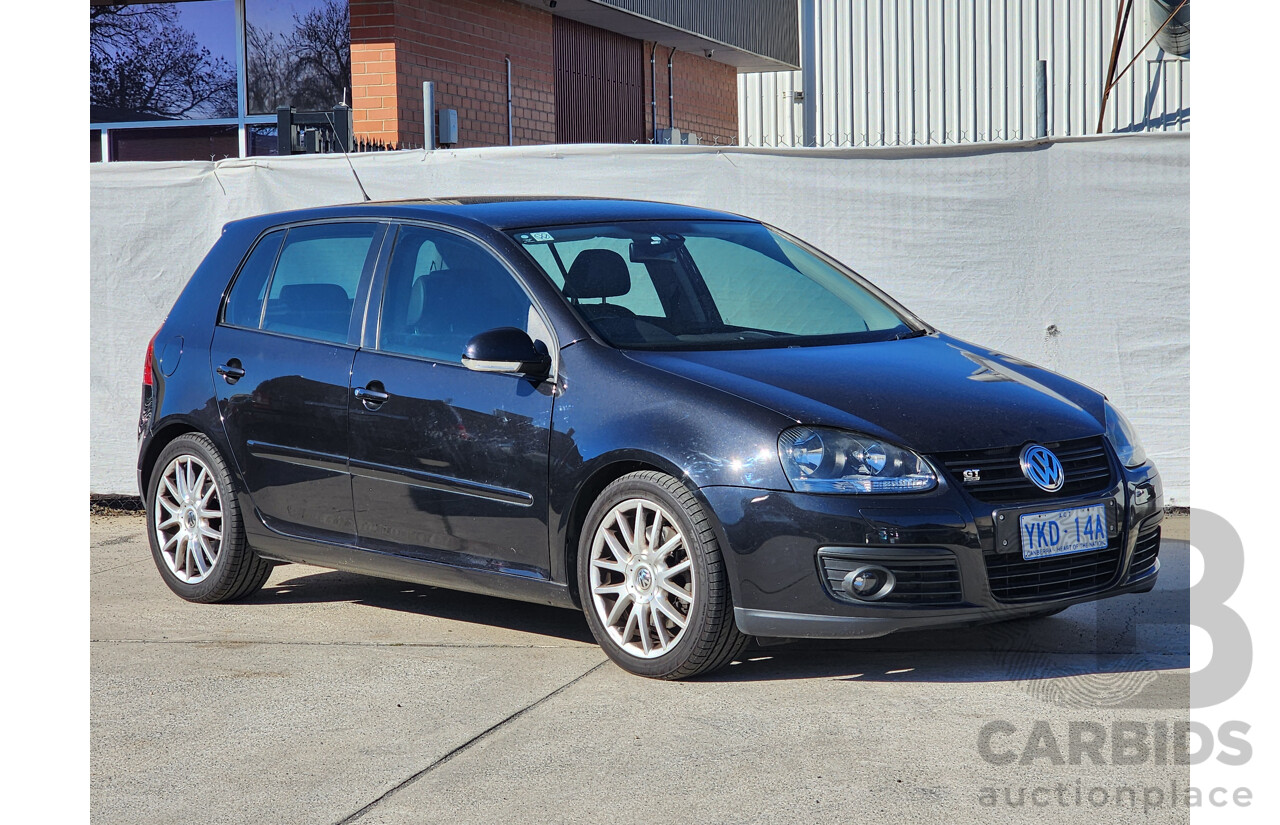 01/2008 Volkswagen Golf GT SPORT TSI FWD 1K MY08 UPGRADE 5D Hatchback Black 1.4L