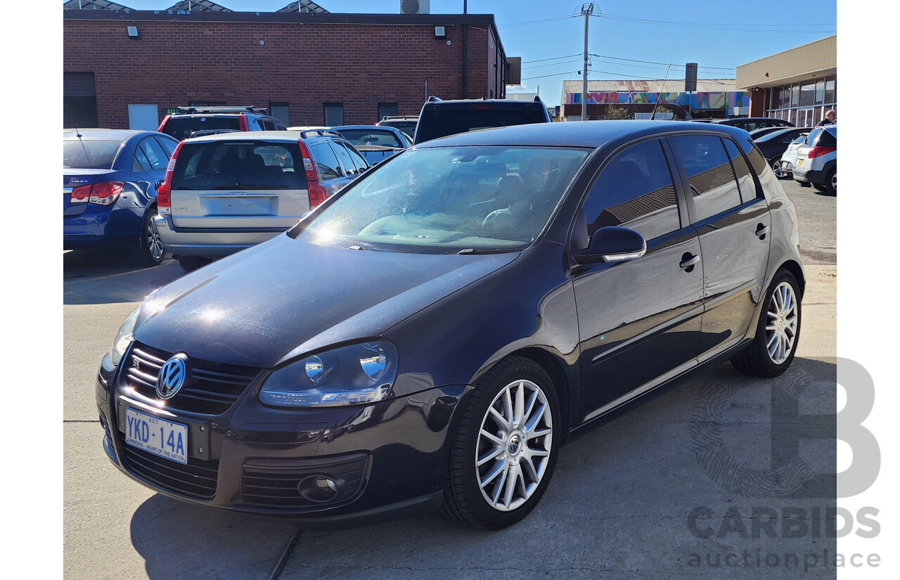 01/2008 Volkswagen Golf GT SPORT TSI FWD 1K MY08 UPGRADE 5D Hatchback Black 1.4L