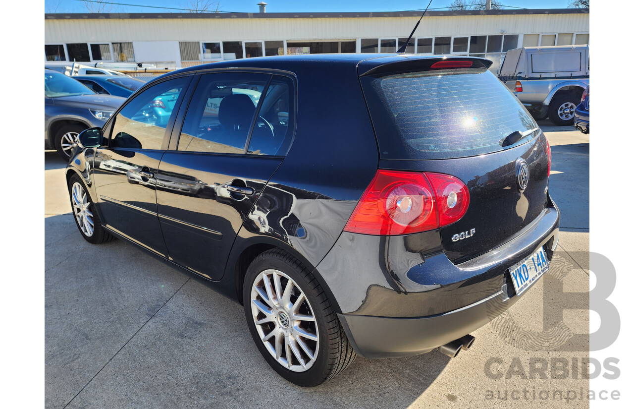 01/2008 Volkswagen Golf GT SPORT TSI FWD 1K MY08 UPGRADE 5D Hatchback Black 1.4L