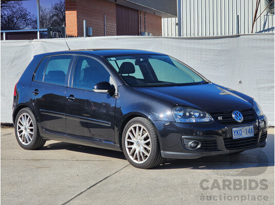 01/2008 Volkswagen Golf GT SPORT TSI FWD 1K MY08 UPGRADE 5D Hatchback Black 1.4L