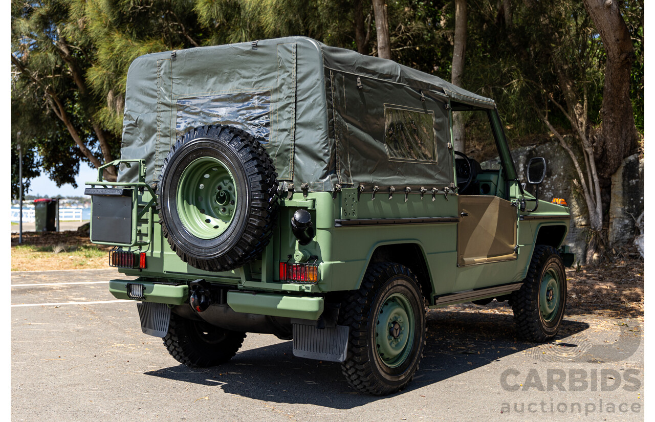 01/1990 Mercedes Benz 240GD Wolf (4x4) W461 3d SWB Open Body Olive Green Diesel 2.4L - Ex-Singapore Military