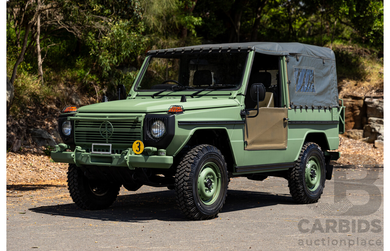 01/1990 Mercedes Benz 240GD Wolf (4x4) W461 3d SWB Open Body Olive Green Diesel 2.4L - Ex-Singapore Military