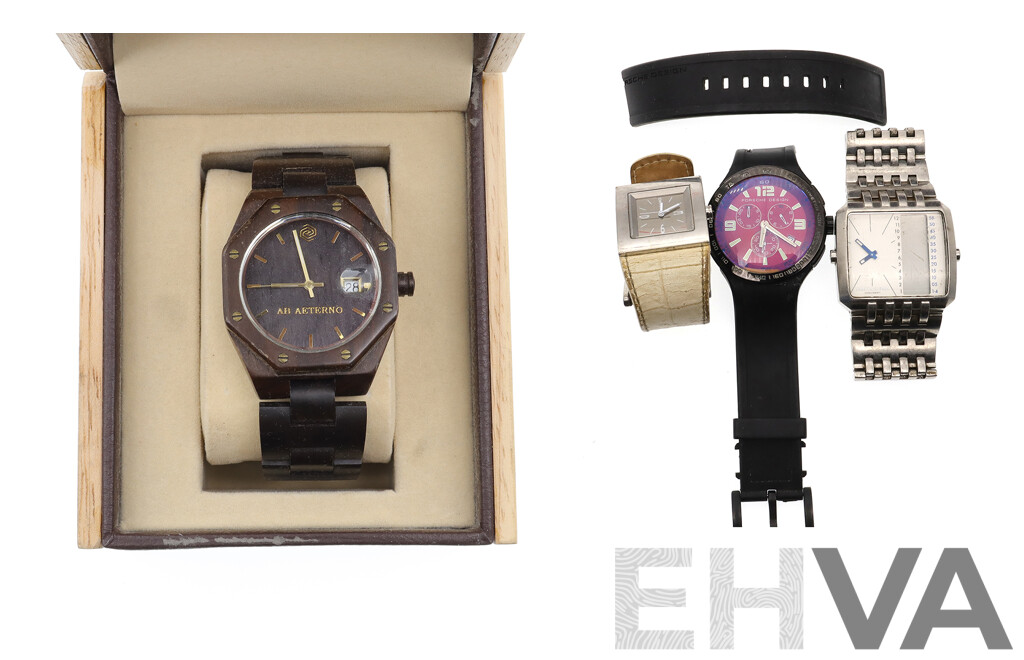 Collection of Watches Including AB Aeterno Wooden Watch in Box as New