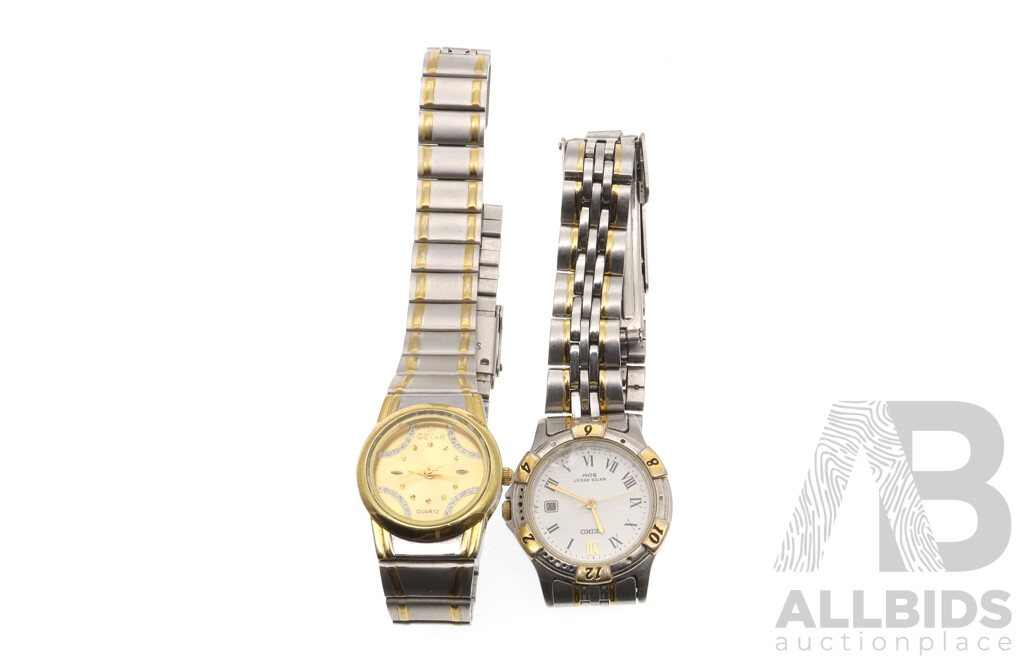 Seiko 7N82-6010 Ladies Watch with Date Dial and G-Star Ladies Watch