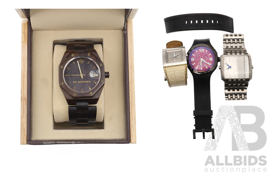 Collection of Watches Including AB Aeterno Wooden Watch in Box as New