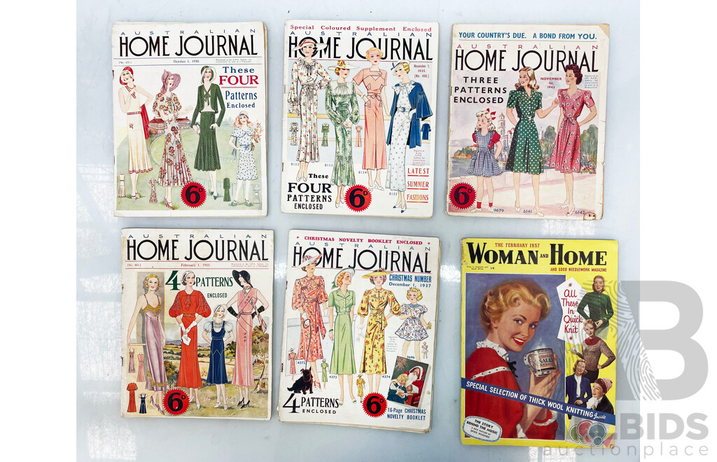 Collection of Six Home Journal Maagazines