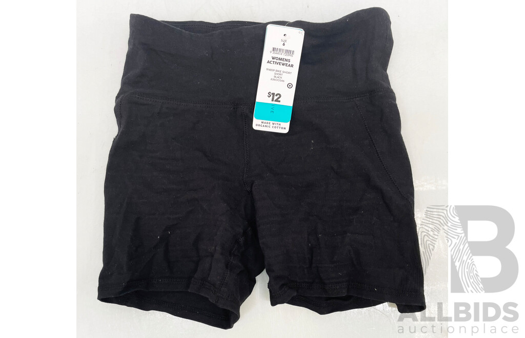 Black Womens Activewear Shorts