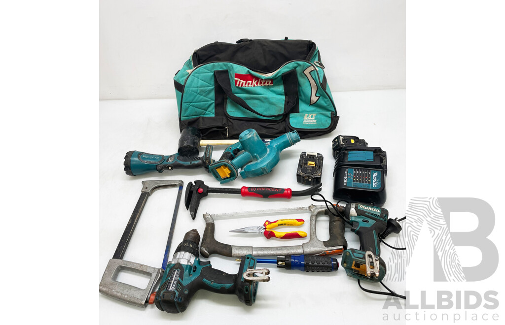 Makita Tool Bag Containing Assorted Tools