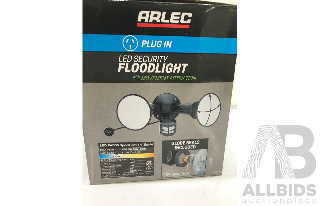 Arlec 30W DIY Security Flood Light with Movement Activation