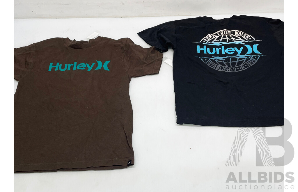 Pair of Hurley T-shirts Boys Size Medium