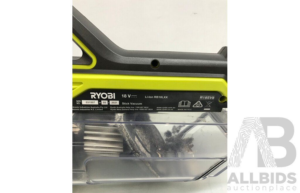 Ryobi 18V One+ Brushless Stick Vacuum