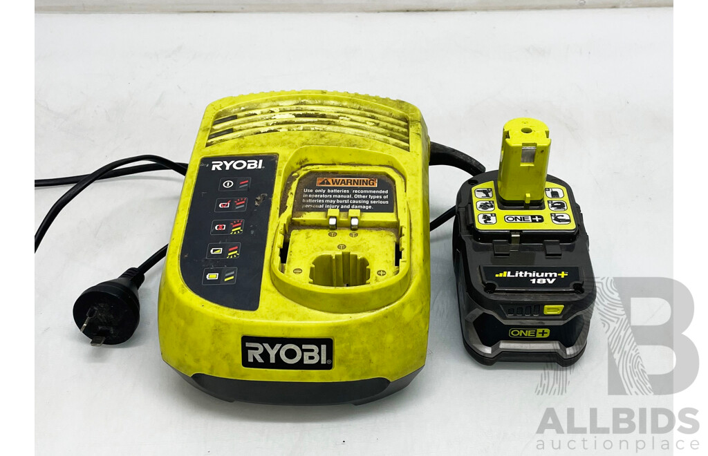 Ryobi Battery Charging Station and 18v Battery Pack