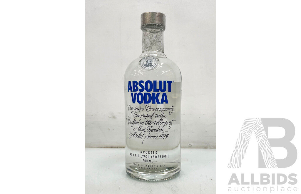 700ml Bottle of Absolut Vodka