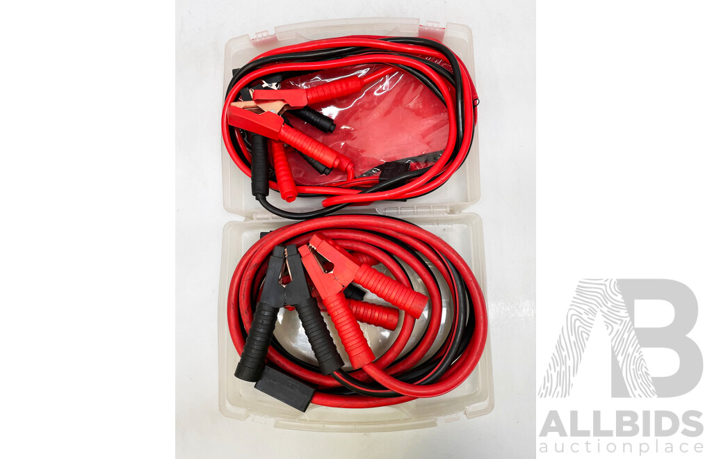 2 Sets of Jumper Cables with Transport Cases