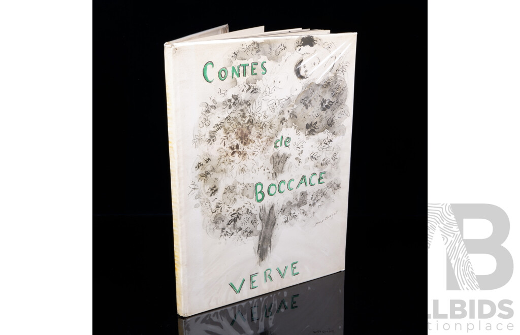 Contes De Boccace, J Prevert & F Calot, Illustrations Marc Chagall, Verve Revue Artistique Et Litteraire, Vol VI Number 24, Hardcover with Dust Jacket