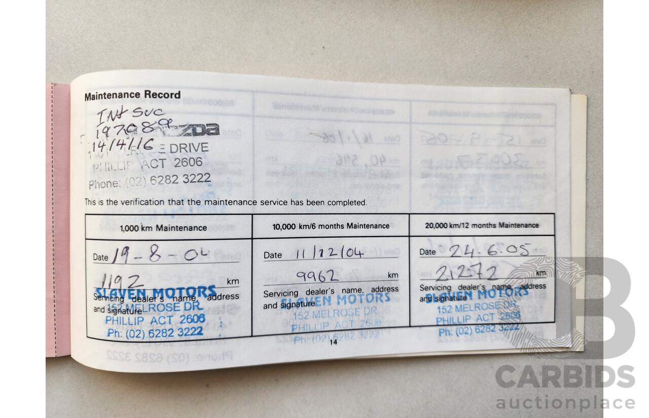 07/2004 Mazda Mazda6 CLASSIC FWD GG 4D Sedan Silver/Grey 2.3L