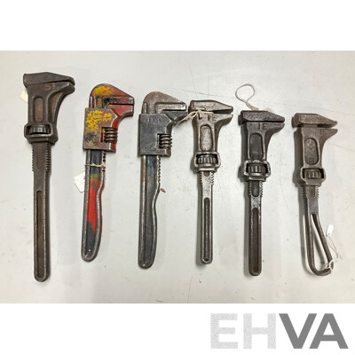 Five Vintage International Harvester Co Adjustable Spanners