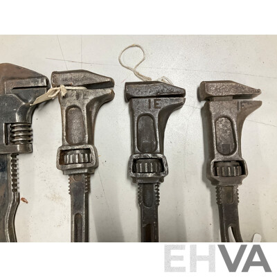 Five Vintage International Harvester Co Adjustable Spanners