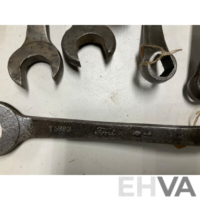 Collection of Combination and Open End Spanners Including Fordson, Ford and Herbrand