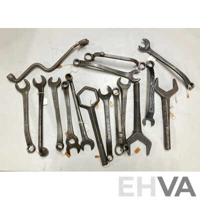 Collection of Combination and Open End Spanners Including Fordson, Ford and Herbrand