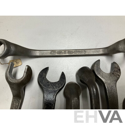 Collection of Combination and Open End Spanners Including Fordson, Ford and Herbrand